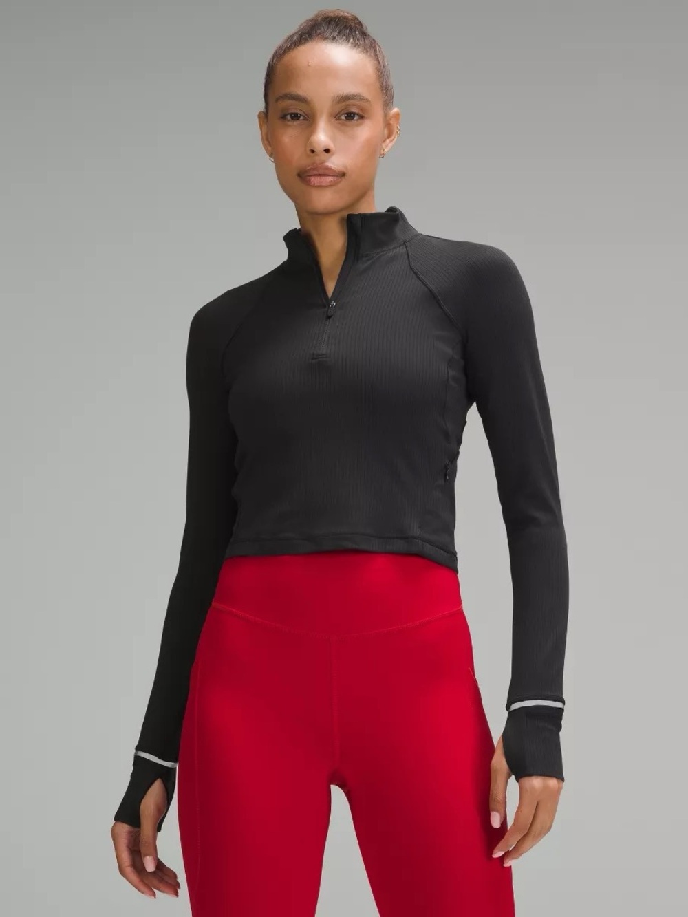 Lululemon It’s Rulu Ribbed Cropped Half Zip